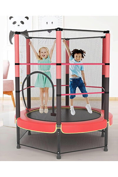 HayaBazaar 130Cm Indoor and Outdoor Trampoline with Safety Net Enclosure