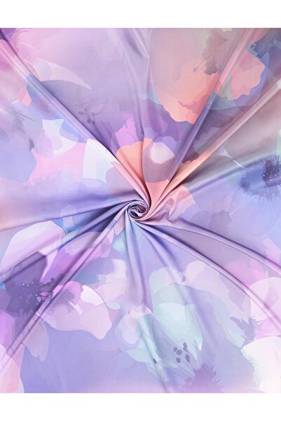 Kayra Αφηρημένο φλοράλ σχέδιο Κασκόλ Λιλά