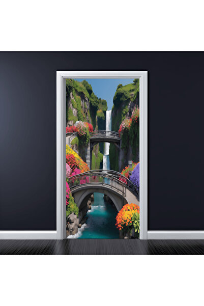 Avex Folie cu imprimeu color pentru decorarea ușilor, dimensiune 200 x 90cm, ...