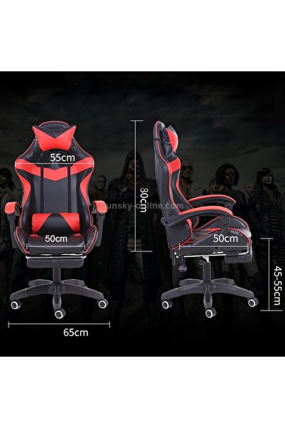 Generic Gaming Chair Adjustable Computer Chair PC Office PU Leather High Back Lumbar Support Comfortable