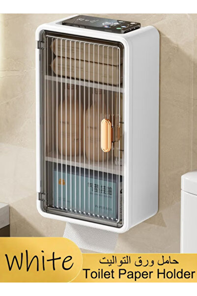 Generic رف تخزين علبة المناديل مثبت على الحائط، مناسب للمطبخ وغرفة النوم والحمام