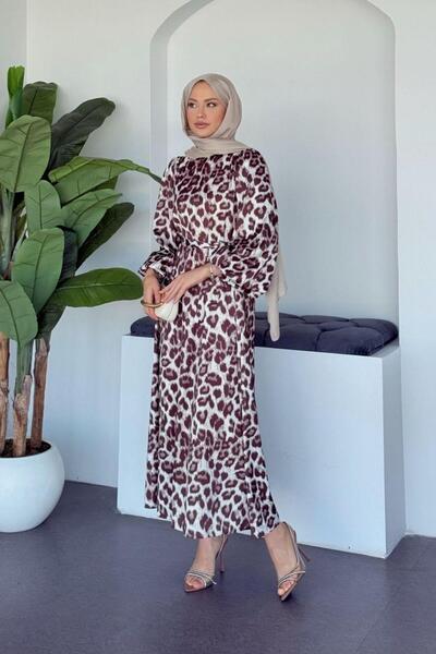 Şulemoda Giyim فستان إيرماك بني