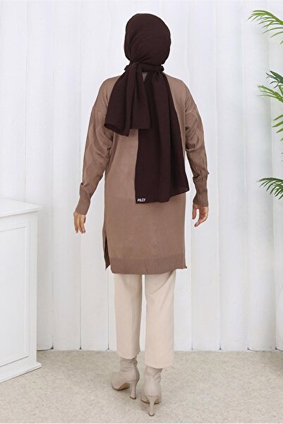 TRENDTESETTÜR Women's Mink Patterned Knitwear Cardigan t 9323