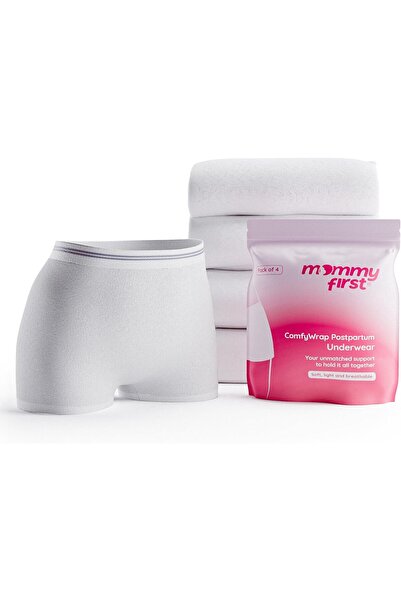 Mommy First High-Waisted Postpartum Underwear - Pack of 4