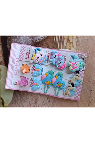 PileaD مجموعة مشابك متنوعة للأطفال البنات بتصميم لابوبو (14 قطعة)