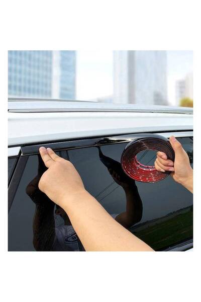 Avex Αυτοκόλλητο ρολό διακοσμητικών, 4mm x 15m, γυαλιστερό μαύρο χρώμα