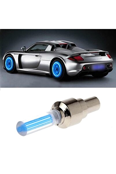 Avex Set of 2 Blue LED Valve Caps with light and motion sensor