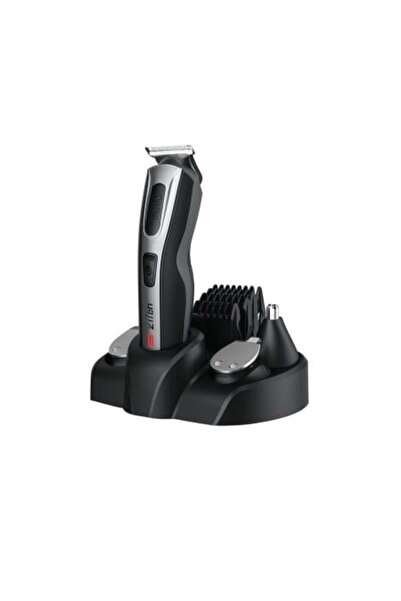 Zilan ZLN 3857 – 5-in-1 Facial and Body Trimmer, Rechargeable, Charging Stand, Black