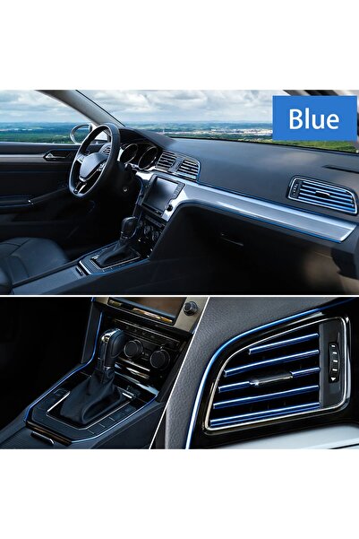 Avex Bandă decorativă interioară cromată TUNING, 5m, ALBASTRU