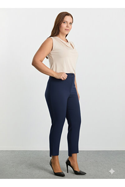 Selen Normal Bel Normal Lacivert Kadın Pantolon 25KSL5461