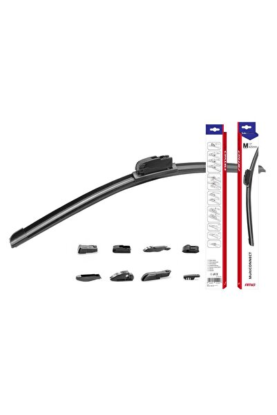 AMIO Stergator parbriz FLAT cu 8 adaptoare 13 "(330mm) Multiconnect