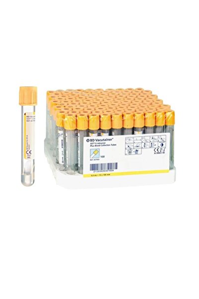 cgp medikal can güven park Vacutainer Sarı Kapak 5 Ml 100 Adet Vet.