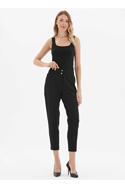 Selen Normal Bel Standart Siyah Kadın Pantolon 25KSL5482
