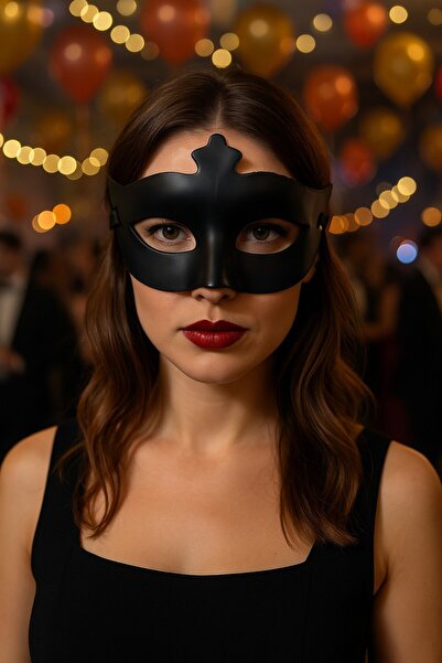 TOYFEST Black Mask Party Costume Accessory Stylish Design Face Mask Suitable Model for Masquerade Ball