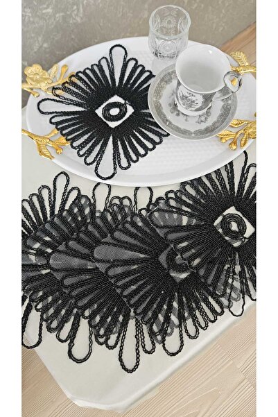 Genel Markalar 6 Lı Kahve Yanı Şık Sunum Peçeteleri Tül Güpürlü