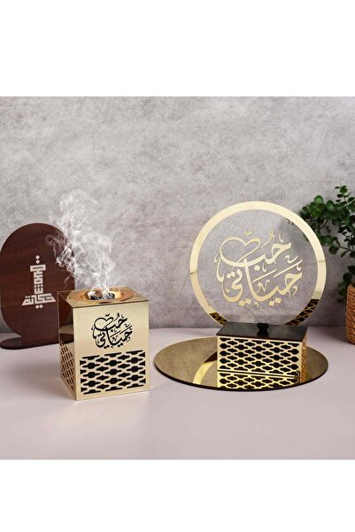 Story of candle Acrylic Incense Burner Set with Box and Stand — Engraved 'Love of My Life'