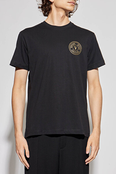 Versace Men's Maglıetta Serigrafiche T-Shirt - Black