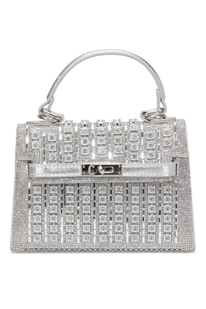 Guja 25Yg585 Women's Stone Evening Dress Bag Silver