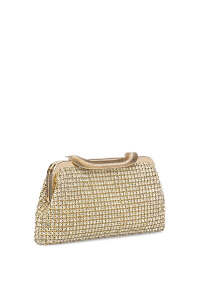 Guja 25Kc1284 Women's Stone Evening Dress Bag Gold