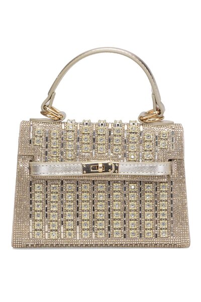 Guja 25Yg585 Women's Stone Evening Dress Bag Gold