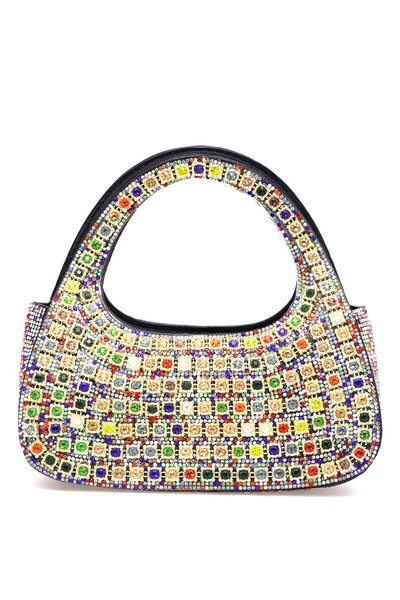Guja 25Yg586 Women's Stone Evening Dress Bag Multi-Colored