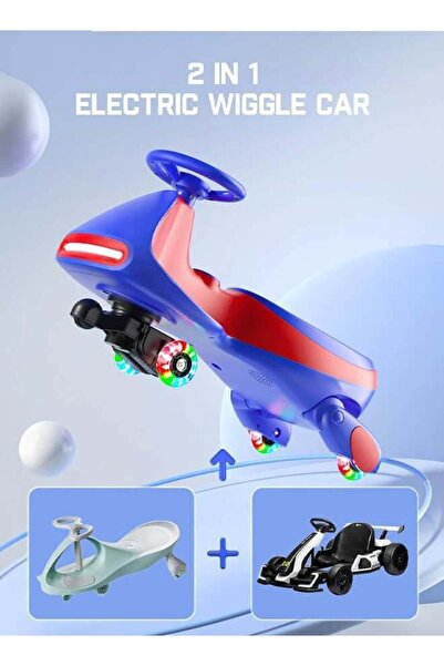 Hompenny سيارة لعبة كهربائية 2 في 1، دراجة ثلاثية العجلات / سيارة هزازة / سكوتر، شحن سريع وعمر بطارية طويل