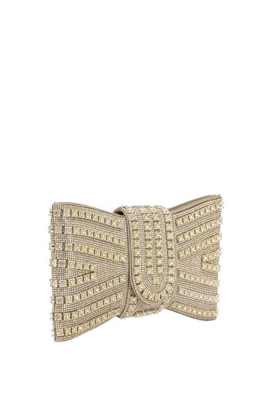 Guja 25Yg591 Women's Stone Evening Dress Bag Gold