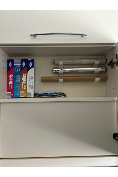 Plasfire Suport pentru role de bucătărie CULOARE albă 3 compartimente (dispozitiv pentru hârtie de copt - folie de aluminiu)