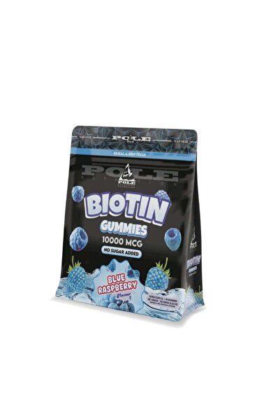 Pole Nutrition – حلوى البيوتين 10000 ميكروغرام (بنكهة التوت الأزرق) 40 حلوى