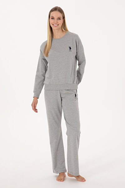 U.S. Polo Assn. Women's Gray Melange Pajama Set 50318899-Vr086