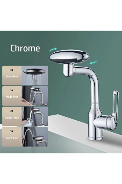 OEM Banyo Lavabo Mutfak Eviye Bataryası Duş Şelale 4 Antrasit Fonksiyonlu