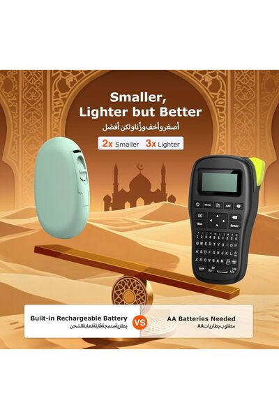 SUPVAN E10 Bluetooth Label Maker Machine with 3 Continuous Waterproof Labels, Green