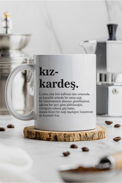 Grafiklas Reklam ve Tanıtım Hizmetleri Kız Kardeş Motto Kupa Bardak – Anlamlı...