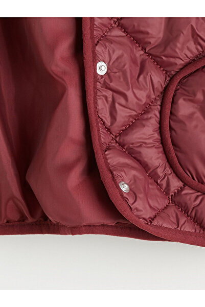 LC Waikiki Crew Neck Quilted Patterned Girl's Coat