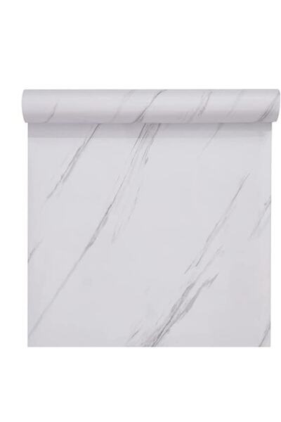 RABY Self-adhesive marble wallpaper, white, 60 x 300 cm