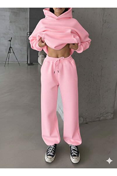 Patreon Lastik Paça 3 Thread Fleece-Lined Oversized Sweatpants