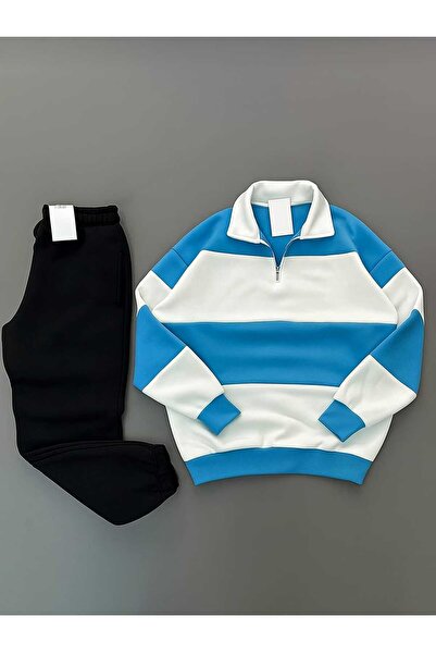 BRLKN Unisex Half Zipper Tracksuit Set 3 Thread Cotton New Season