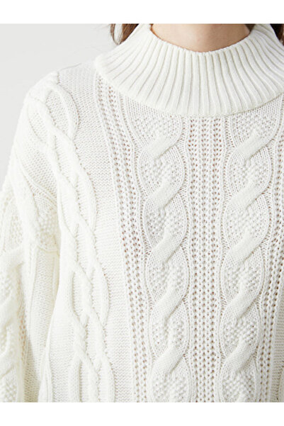 LC Waikiki Crew Neck Self Patterned Women's Knitwear Sweater