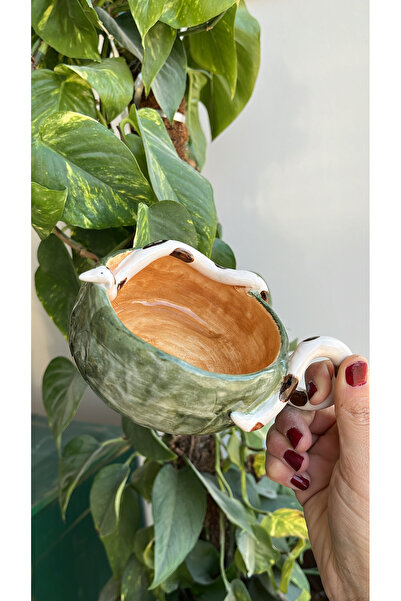 visera Handmade Snake Khaki Color Mug