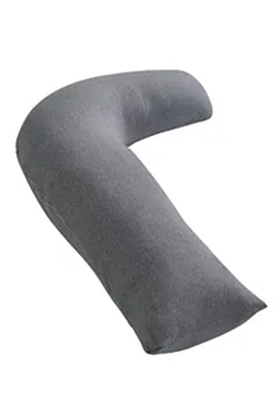 Moon وسادة أمومة عضوية على شكل حرف L - رمادية