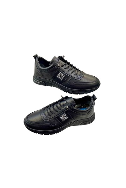 SULA Men's Rubber Lace-Up Inner and Outer Surface Genuine Leather Stitched Rubber Sole