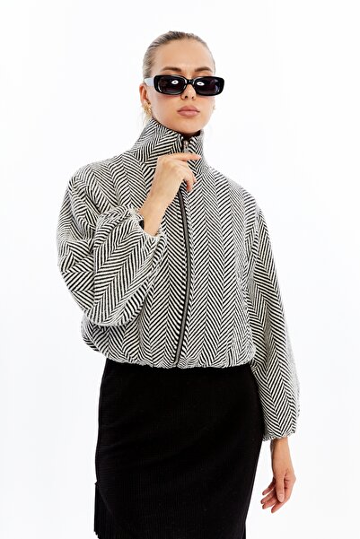 Primaro Double Pocket Lined Herringbone Cashmere Coat