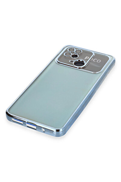 NewFace Xiaomi Redmi 10C Compatible Case Silicone with Lens - (210817) Light Blue