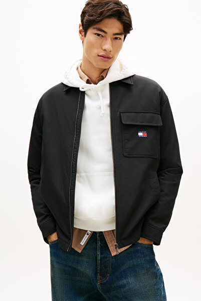 Tommy Hilfiger Tjm Padded Tech Cord Men's Black Overshirt