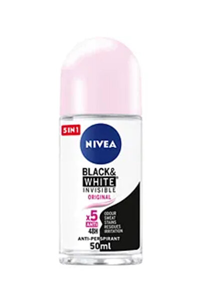 NIVEA Black & White Invisible Original Antiperspirant for Women Roll-On - 50ml