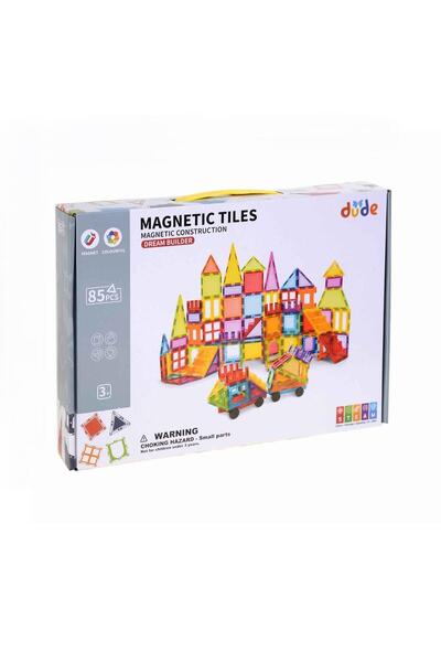 hak-iş oyuncak 85 Pieces Magnet Standard Series Colorful Blocks