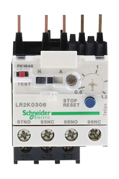 Schneider Electric Lr2k0306, Tesys K Termik Röle, 1no-1nc, 0,8-1,2 Amperi