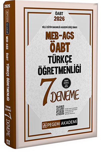 Pegem Akademi Yayıncılık 2026 MEB AGS ÖABT Türkçe Öğretmenliği Tamamı Çözümlü...