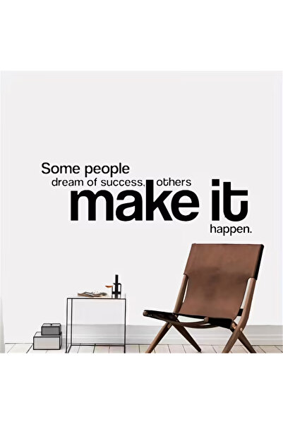 ALAYRA International Motivational Vinyl Wall Sticker “Dream of Success Make It Happen” (60x90 cm)