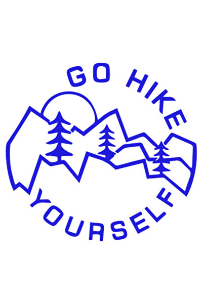 Oracal Sticker auto ''Go hike yourself'', 15x15 cm, albastru